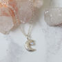 Crescent Moon Silver Moonstone Necklace, thumbnail 3 of 10