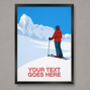 Personalised Ski Art Poster, thumbnail 1 of 7