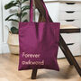 Forever Awkward Funny Daughter Birthday Gift Tote Bag, thumbnail 1 of 5