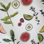 Gin Garnish Watercolour Botanicals Tea Towel, thumbnail 2 of 5