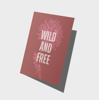 Wild And Free Flower Card | Celebration And Birthday, 4 of 4