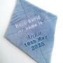 Hello World My Name Is, Hanging Fabric Kite, Pastel Blue Velour Fabric Wall Decor With Four Fabric Bows, Baby Shower Gift, Birth Announcement, thumbnail 8 of 9