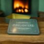 Firelighter And Match Tin Set Fireside Storage Iron Accessories Traditional Home Gift In Black, thumbnail 11 of 12