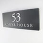 Personalised House Sign With Raised Silver Lettering, thumbnail 1 of 6