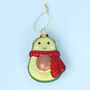 G Decor Glass Avocado Christmas Tree Decorations, thumbnail 4 of 6