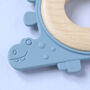 Personalised Wooden And Silicone Dinosaur Teether, thumbnail 2 of 3