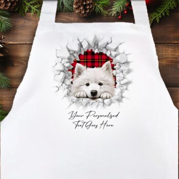 Personalised Christmas Samoyed Break Through, 4 of 10