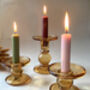 Amber Glass Candlesticks, thumbnail 3 of 5