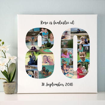 Personalised 80th Birthday Photo Collage, 7 of 9