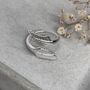 925 Sterling Silver Feather Wrap Ring, thumbnail 2 of 6