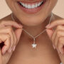 Sterling Silver Origami Star Charm Necklace, thumbnail 1 of 6