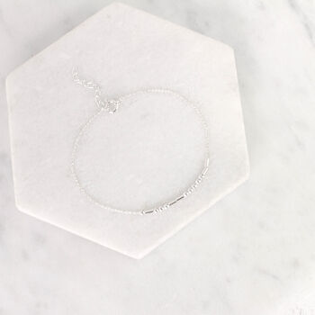 Sterling Silver 'Let Them' Morse Code Bracelet, 4 of 6