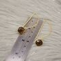 Smoky Quartz Gold Plated Sterling Silver Earrings, thumbnail 4 of 6