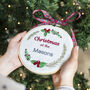 Personalised Family Christmas Embroidered Hoop, thumbnail 1 of 5