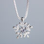 Sterling Silver Snowflake Pendant Necklace, thumbnail 1 of 4