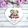 Personalised Cute Animal Couple Crocodile Decoration, thumbnail 1 of 2