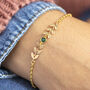 Delicate Gold Vine Birthstone Bracelet, thumbnail 1 of 12