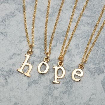 Gold Plated Initial Letter Charm Necklace, 4 of 7