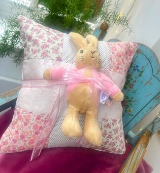 Personalised Sparkly Name And Date Cushion, 10 of 11