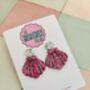 Statement Shell Glitter Resin Earrings / Mermaidcore Jewellery / Beach Holiday Statement / Summer Vacation Jewellery, thumbnail 7 of 12