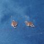 Saturn Silver Stud Earrings With Cz Stones, thumbnail 6 of 7