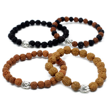 Buddha Rudraksha Bracelet Set, 3 of 4