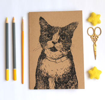 A5 Cat Lovers Notebook Blank Journal With Plain Pages, 2 of 6