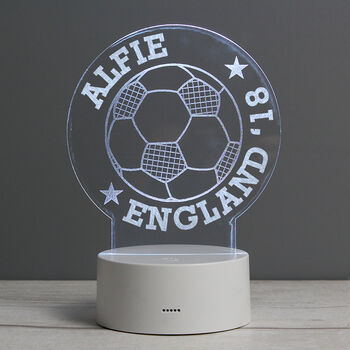 Personalised Colour Changing Football Night Light, 2 of 7