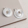 Sterling Silver Twisted Vinyl Hoops, thumbnail 4 of 6