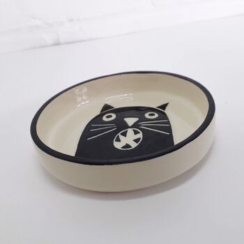 Ceramic Illustrated Cat Dish, 3 of 4