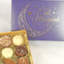 Eid Mubarak Purple And Gold 12 Chocolate Gift Box, thumbnail 3 of 4