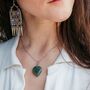 White Crystal Heart Shape Pendant Necklace, thumbnail 5 of 9