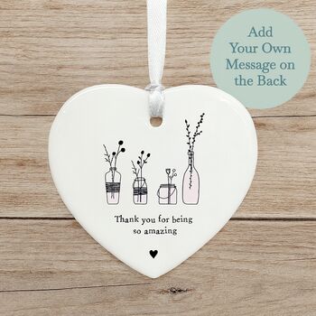 Personalised Thank You For Being Amazing Heart Keepsake Gift In Porcelain, 4 of 4