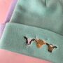 British Cow Embroidered Beanie Hat, Cows Beanie Hat, thumbnail 1 of 3