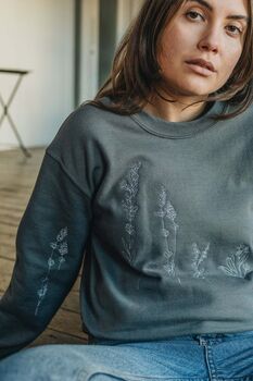 Embroidered Large Wildflower Sweater, 3 of 12