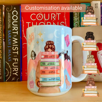 Acotar Fantasy Bookworm Mug – Personalised 15oz Gift For Book Lovers, 3 of 4