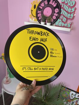 Throwback Emo Upcycled CD Style 12' Lp Record Decor, 5 of 7