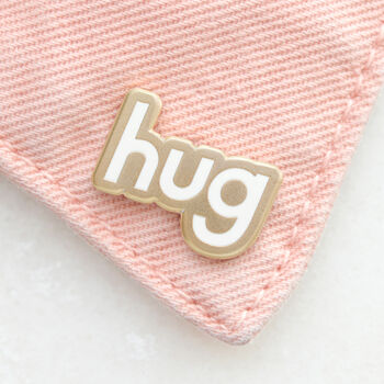 Sending A Hug Enamel Pin Badge, 2 of 6