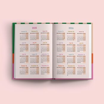 2025 Diary | A5 Hardcover Week To View | Cabana Stripe, 7 of 12