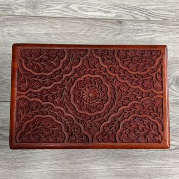 Floral Wave Wooden Jewellery Box, 3 of 6