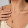 Ruby Red Swarovski Crystal Single Stone Necklace, thumbnail 4 of 7