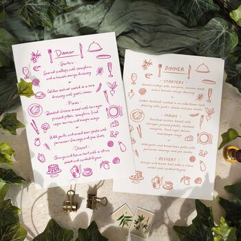 Wedding Doodles Menu Card, 9 of 9