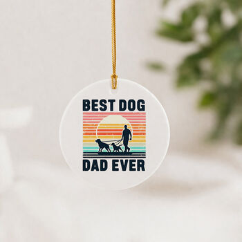 Best Dog Dad Father's Day Cushion, Flag Or Ceramic Gift, 2 of 5