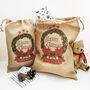 Personalised Traditional Wreath Christmas Sack, thumbnail 1 of 3
