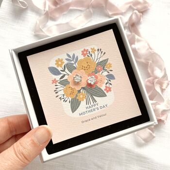 Sterling Silver Flower Stud Earrings – Mother’s Day Gift Card | Flower Jewellery Gift For Mum, 5 of 11