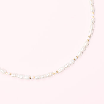 Simply Creamy Freshwater Pearl Beaded Necklace, 6 of 7