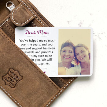 Personalised Wallet Metal Photo Card For Mummy, 3 of 9