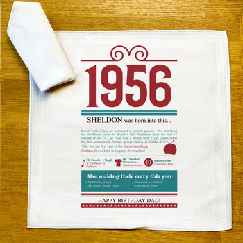 Personalised 70th Birthday Gift Handkerchief Pair, 9 of 9