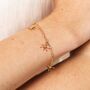 Star And Crystal Paperclip Chain Bracelet In Gold, thumbnail 4 of 4