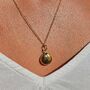 Labradorite Heart Gemstone Charm Gold Plated Necklace, thumbnail 2 of 3